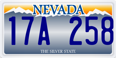 NV license plate 17A258