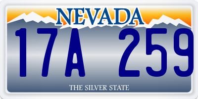 NV license plate 17A259