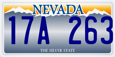 NV license plate 17A263