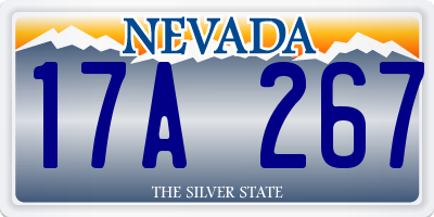 NV license plate 17A267