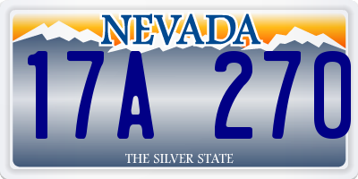 NV license plate 17A270