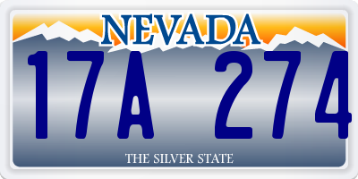 NV license plate 17A274