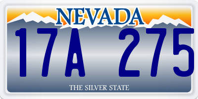 NV license plate 17A275