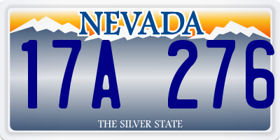 NV license plate 17A276