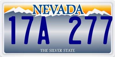 NV license plate 17A277
