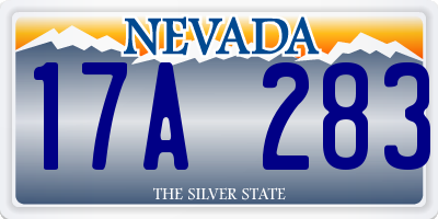 NV license plate 17A283