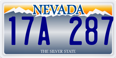 NV license plate 17A287