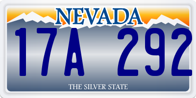 NV license plate 17A292