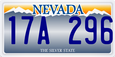 NV license plate 17A296
