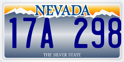 NV license plate 17A298