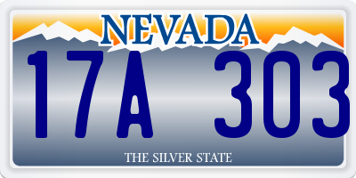 NV license plate 17A303