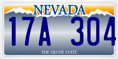 NV license plate 17A304