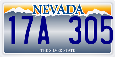 NV license plate 17A305