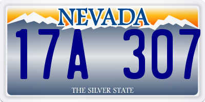 NV license plate 17A307