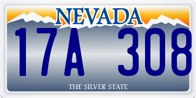 NV license plate 17A308