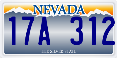 NV license plate 17A312