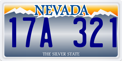 NV license plate 17A321
