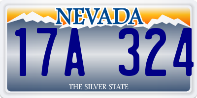 NV license plate 17A324