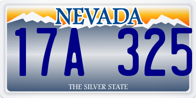 NV license plate 17A325