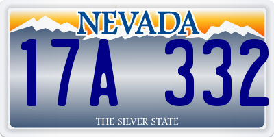 NV license plate 17A332