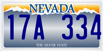 NV license plate 17A334