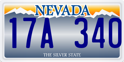 NV license plate 17A340