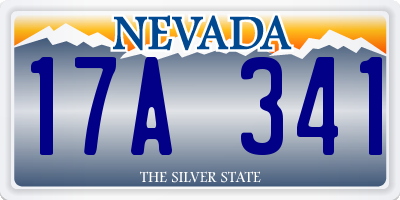NV license plate 17A341