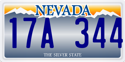 NV license plate 17A344