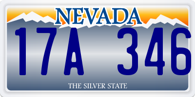 NV license plate 17A346