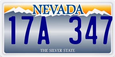 NV license plate 17A347