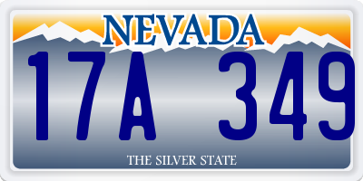 NV license plate 17A349