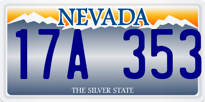 NV license plate 17A353