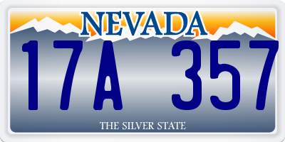 NV license plate 17A357
