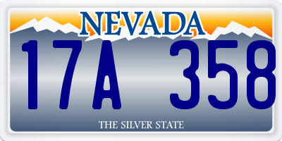 NV license plate 17A358
