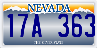 NV license plate 17A363