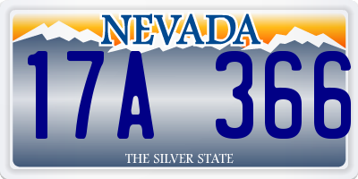 NV license plate 17A366
