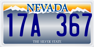 NV license plate 17A367