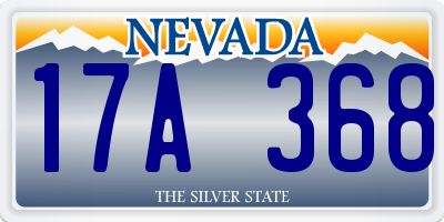 NV license plate 17A368
