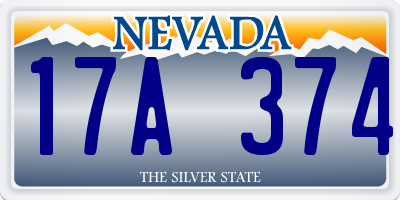 NV license plate 17A374