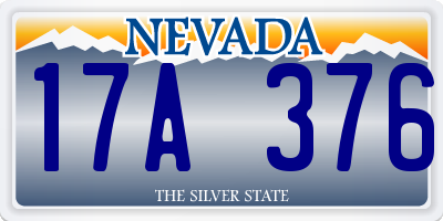 NV license plate 17A376