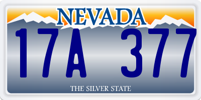 NV license plate 17A377