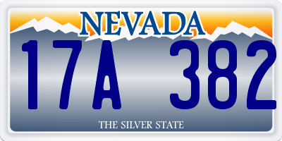 NV license plate 17A382
