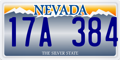 NV license plate 17A384