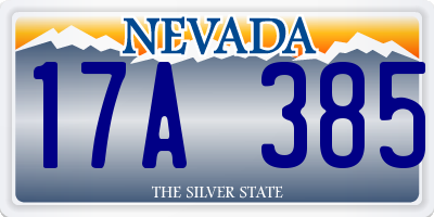 NV license plate 17A385