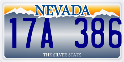 NV license plate 17A386