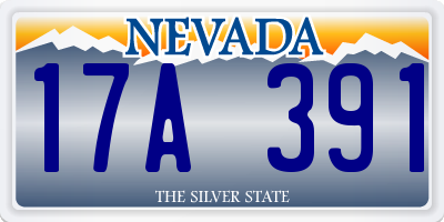 NV license plate 17A391