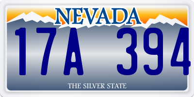 NV license plate 17A394
