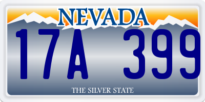 NV license plate 17A399