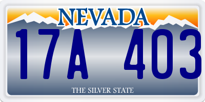 NV license plate 17A403