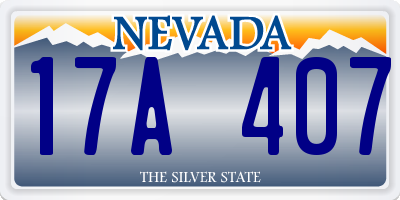 NV license plate 17A407